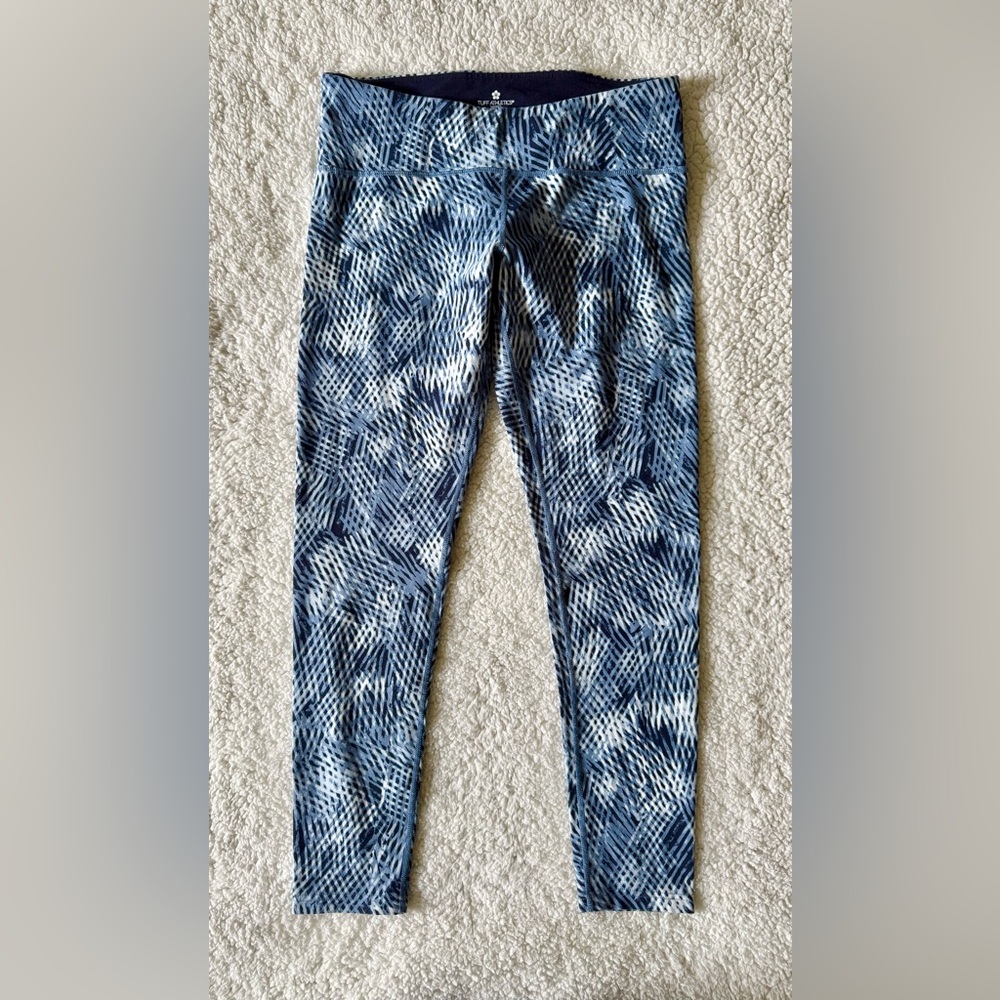 Tuff Athletics Leggings Blue and White Women's Size Medium